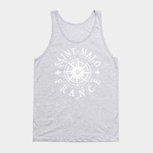 Saint-Malo, Brittany, France, compass rose Tank Top